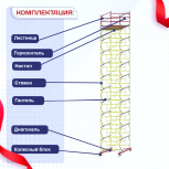 Вышка-тура  ВСП 2.0х2.0, Н-13.6м - stroymarket66.ru - Краснодар