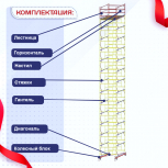 Вышка-тура  ВСП 2.0х2.0, Н-17.2м - stroymarket66.ru - Краснодар