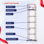 Вышка-тура  ВСП 0.7х1.6, Н-7.6м - stroymarket66.ru - Краснодар