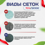 Сетка затеняющая зеленая 70% 3х100 м - stroymarket66.ru - Краснодар