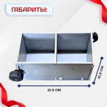 Форма кубическая для проверки бетона 2ФК 100, оцинкованная двухгнездовая - stroymarket66.ru - Краснодар