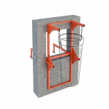 Мусоросброс кронштейн стеновой (оконный) - stroymarket66.ru - Краснодар