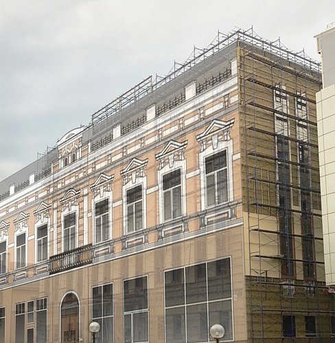 Фальшфасад сетка с изображением на строительные леса - stroymarket66.ru - Краснодар